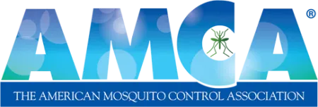 A blue and white logo for mosquito control.